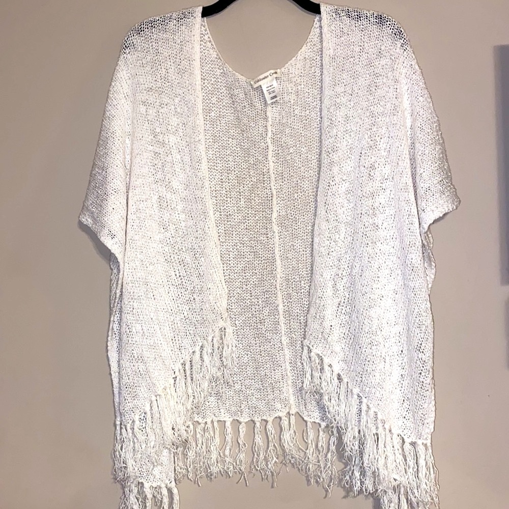 NWOT Coldwater Creek Open weave wrap with fringe